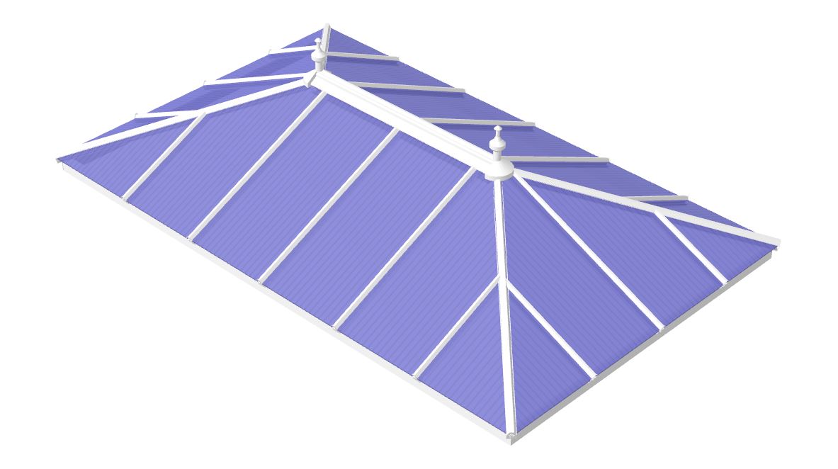 Glass Edwardian double hipped  Roof