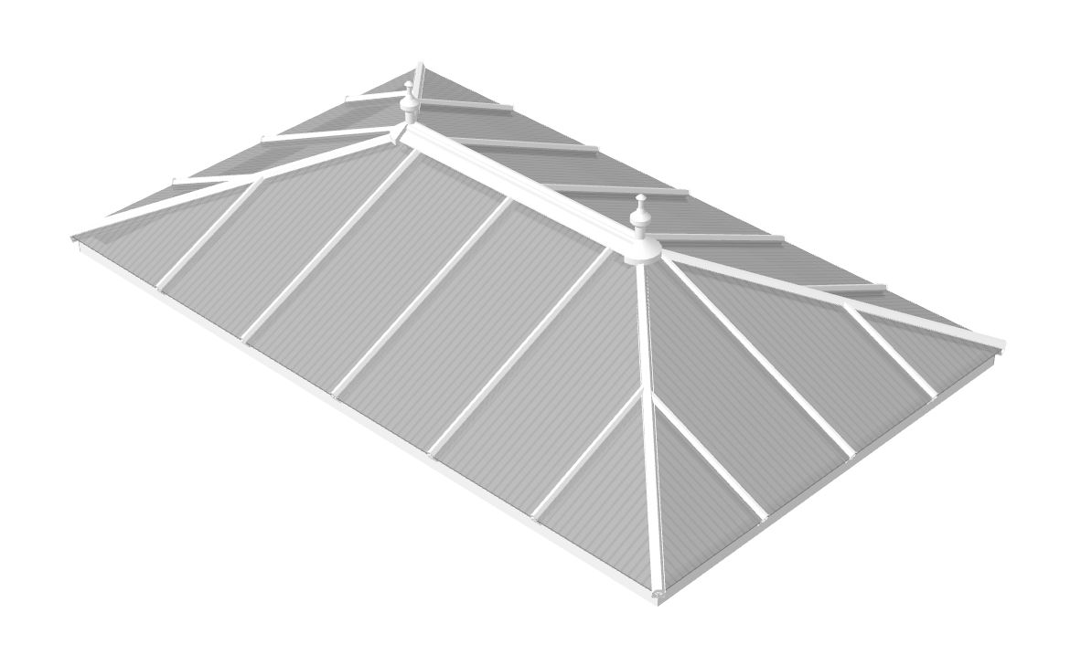Polycarbonate edwardian double hipped Roof