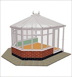 victorian double hipped conservatory